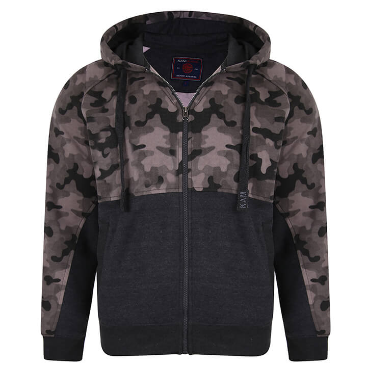 bluza z kapturem dla duzych mezczyzn polecana modna wygodna duze rozmiary plus size 3XL 4XL 5XL 6XL 7XL 8XL Kam moro na zamek