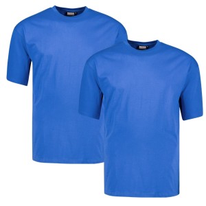 Velká hladká pánská trička Adamo 129420-340 2 pack modrá
