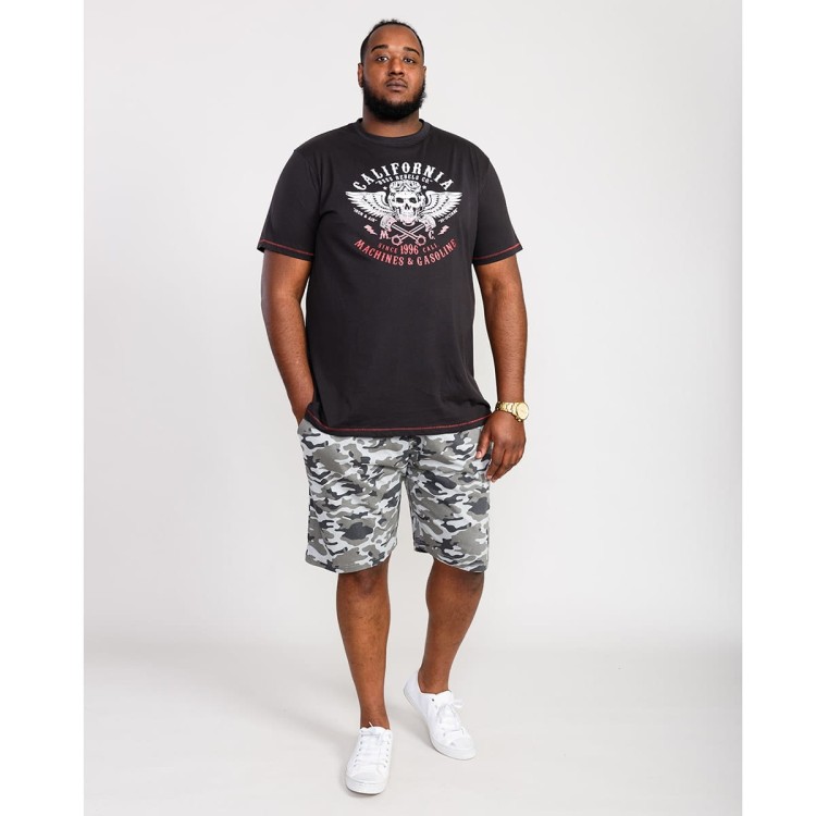 meski duzy t-shirt czarny
